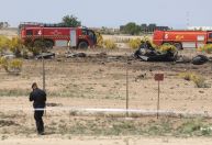 Avião militar sofre queda durante treinamento na Espanha 