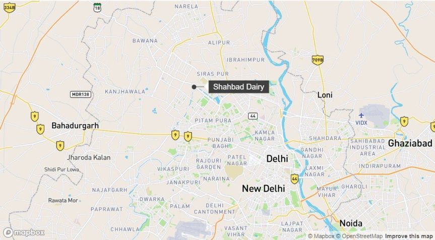 Corpo da vítima, que não foi identificada, foi encontrado na área de Shahbad Dairy, onde ocorreu o crime / Reprodução CNN