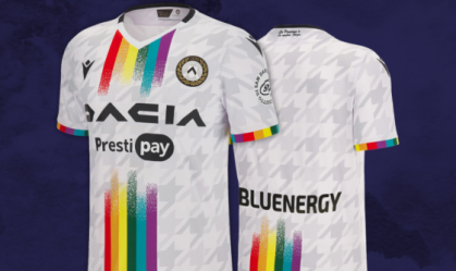 Udinese lança camisa em apoio à luta contra a LGBTfobia; relembre iniciativas similares