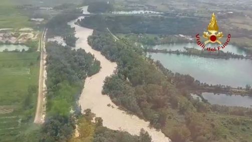 Rio Santerno subiu de nível rapidamente nas últimas horas