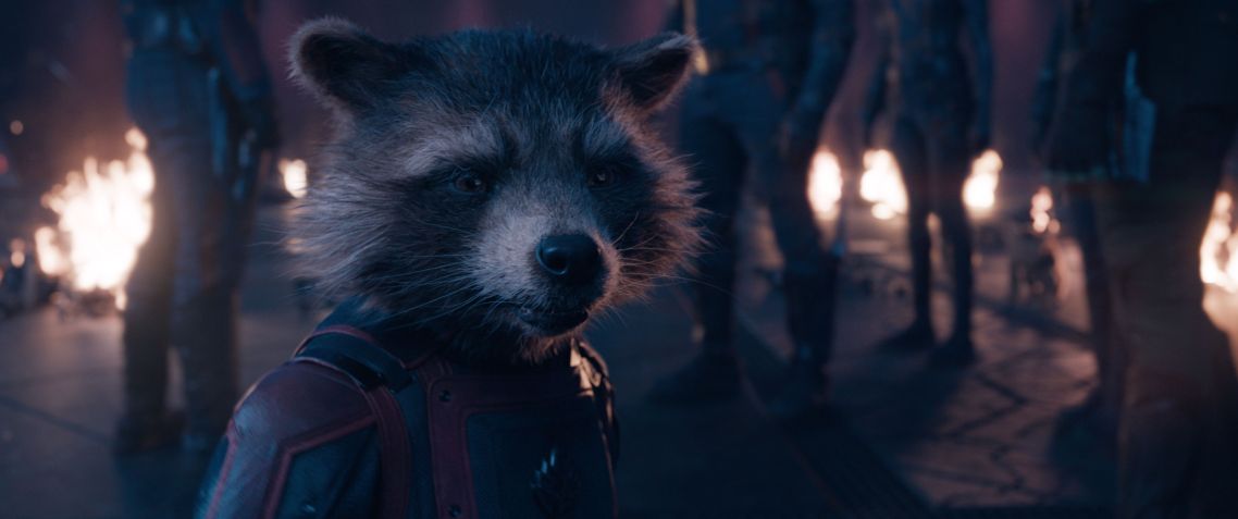 Rocket em "Guardiões da Galáxia 3" / Jessica Miglio/Marvel Studios