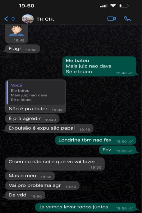 Conversa entre operadores do esquema / Reprodução/Ministério Público