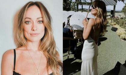 Olivia Wilde causa polêmica ao usar vestido branco em casamento de amigos