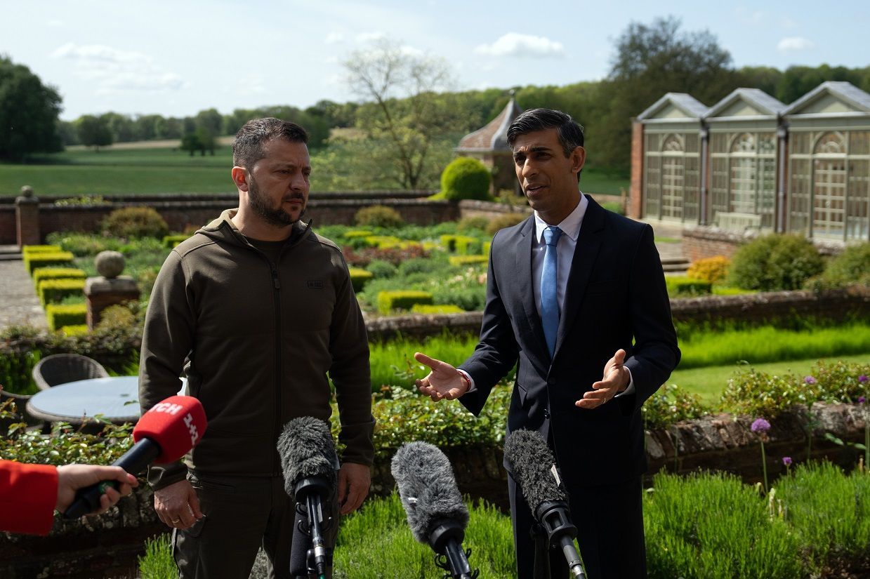 Rishi Sunak Hosts Ukraine's  President Zelenskyy  At Chequers