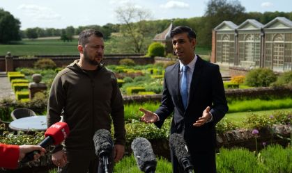 Rishi Sunak Hosts Ukraine's  President Zelenskyy  At Chequers