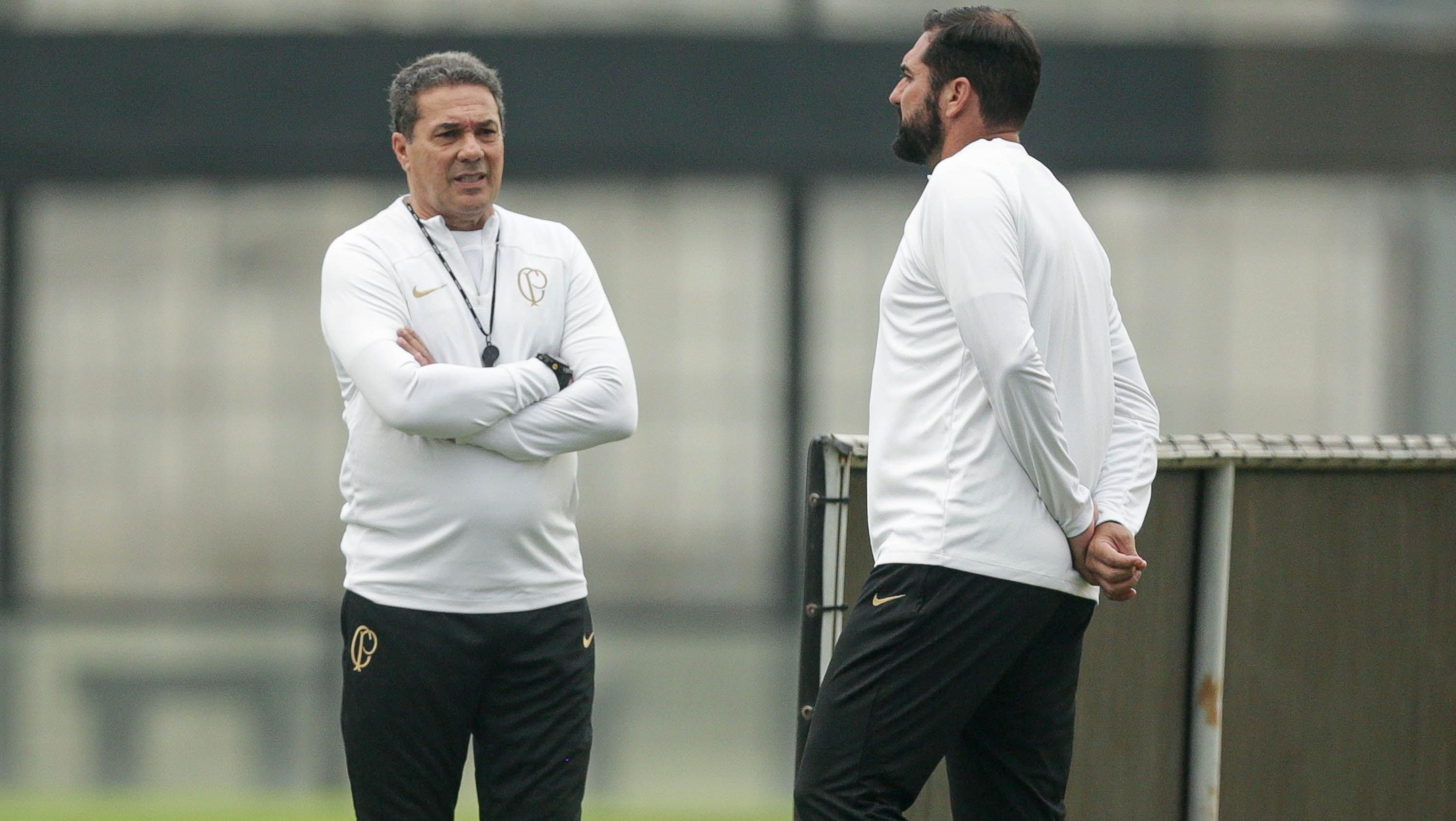 Vanderlei Luxemburgo em treino do Corinthians