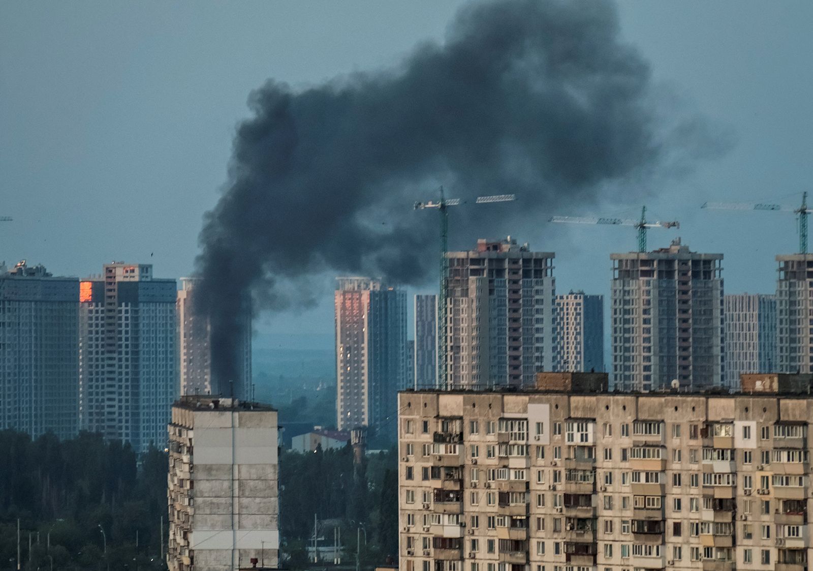 Aftermath of a Russian missile strike in Kyiv