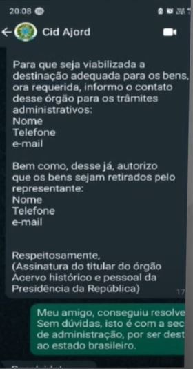 Conversa de Mauro Cid e Marcelo da Silva Vieira - Imagem 3 / Reprodução/CNN