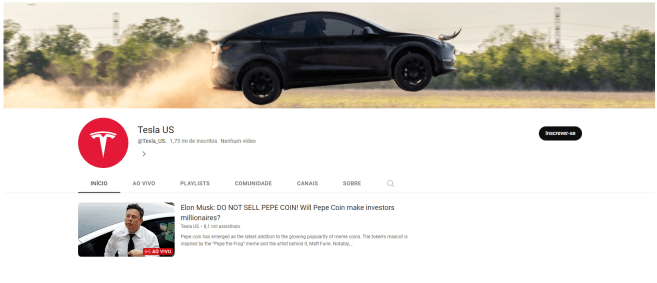 Situação do canal oficial do São Paulo no YouTube após invasão hacker