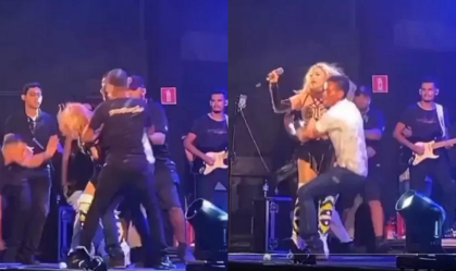 Fã invade palco e paralisa show de Joelma no Acre