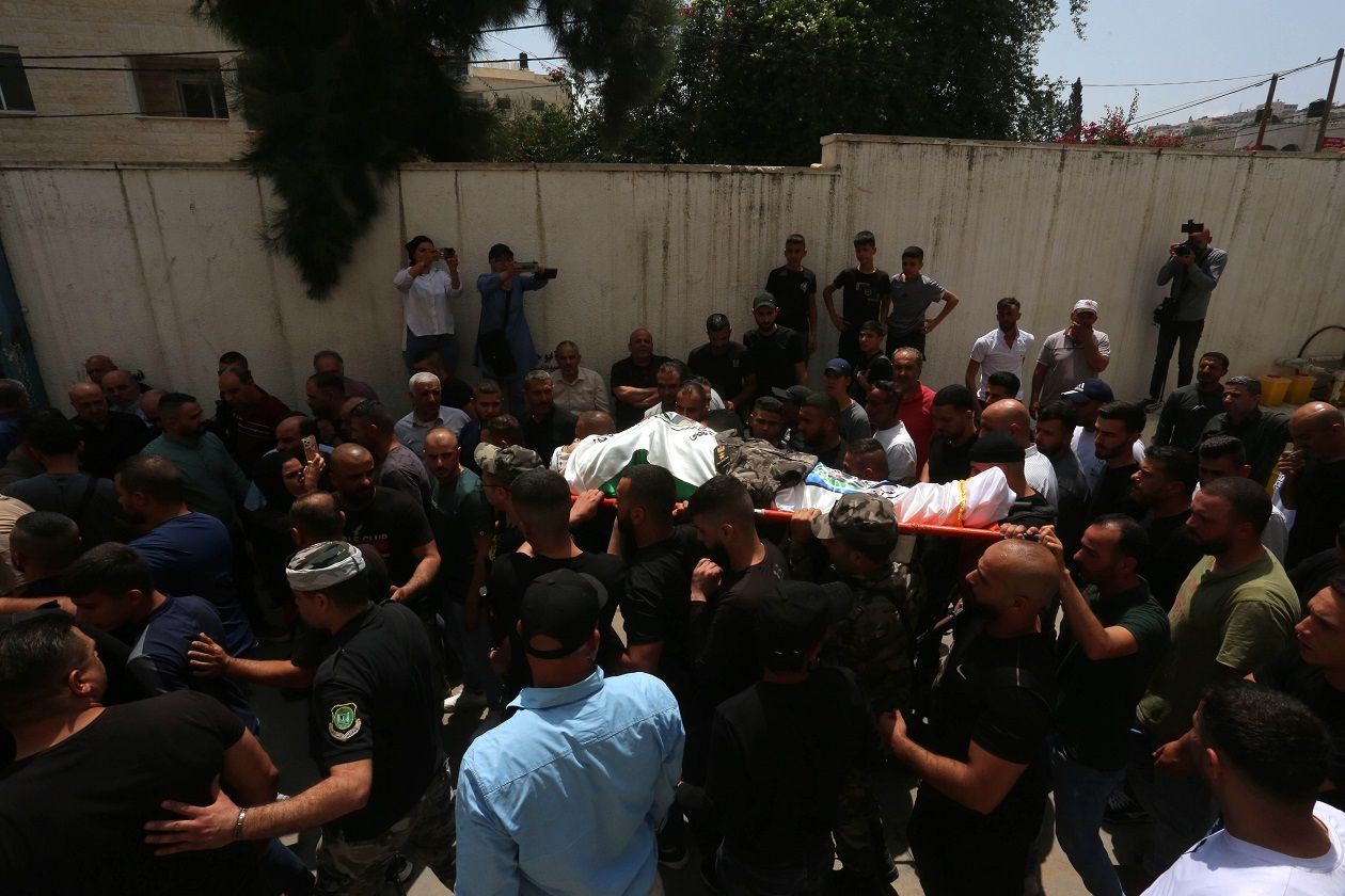 Funeral of Palestinian killed in Israeli raid