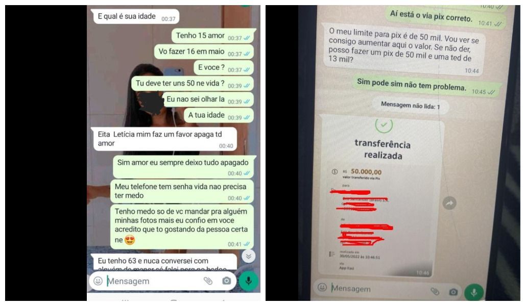No golpe, os criminosos extorquiam homens após se passarem por mulheres menores de idade / Reprodução