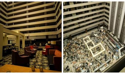 Hotel abandonado é destruído por invasores nos Estados Unidos; veja as imagens