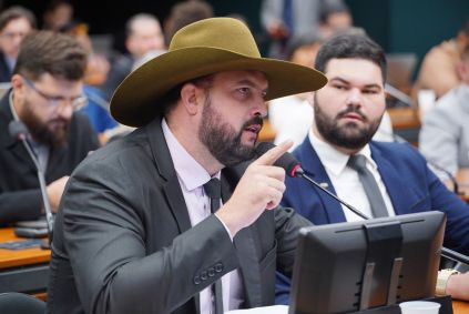 Deputado Zé Trovão (PL-SC) durante audiência pública na Câmara
