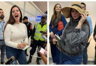 Lana Del Rey desembarca no Brasil e canta com fãs em aeroporto do Rio de Janeiro