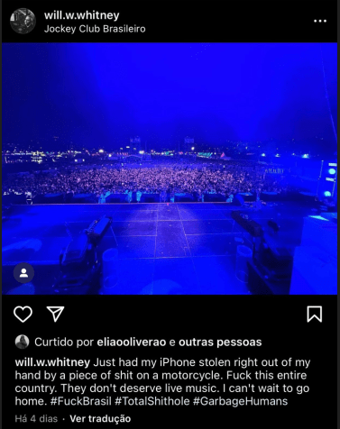 Membro da banda da cantora Lana Del Rey / Reprodução/Instagram