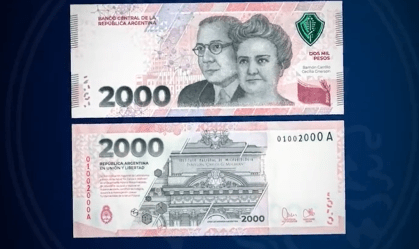 notas de 2 mil pesos