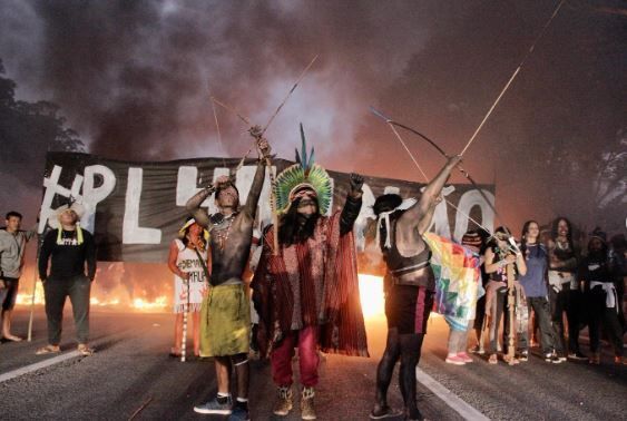protesto guarani rod bandeirantes
