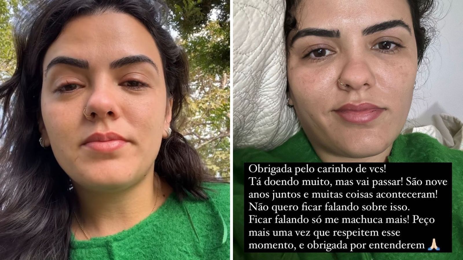 No Instagram, Bruna comentou o término com Lucas Lira / Reprodução/Sunaika Bruna/Instagram