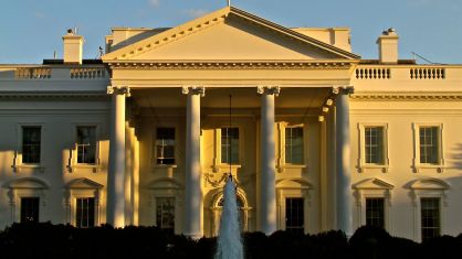 Fachada da Casa Branca, em Washington, nos Estados Unidos.