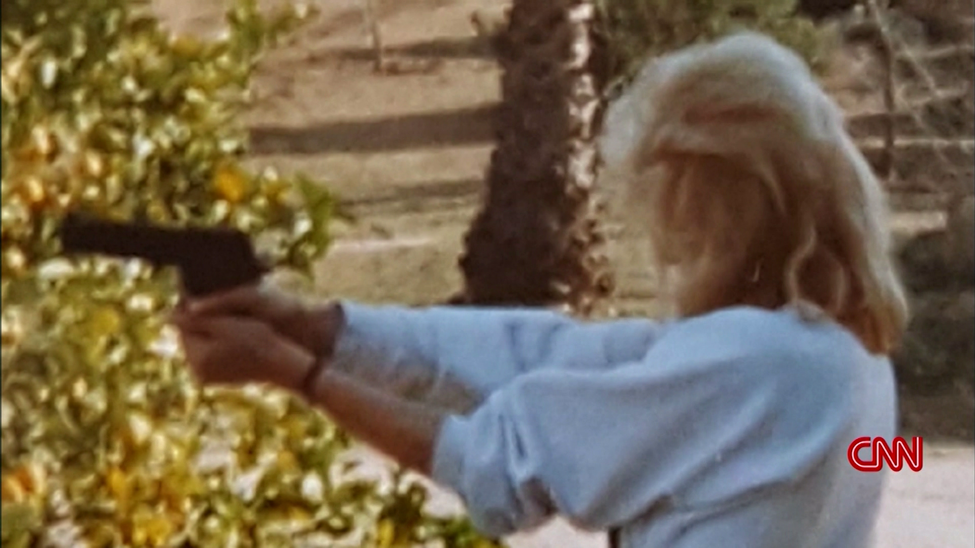 Crystal segurando uma arma / Crystal / CNN