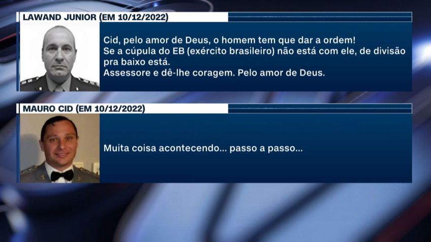 Coronel do Estado-Maior do Exército clamou por golpe de Bolsonaro em mensagens com Mauro Cid / CNN