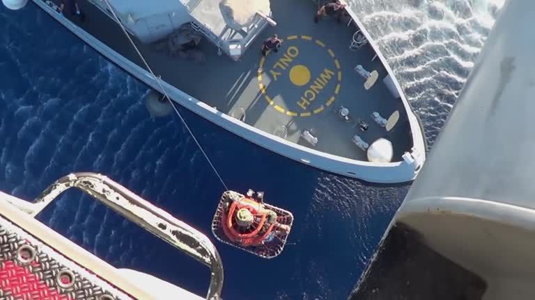 Migrants from Greece shipwreck rescued by helicopter