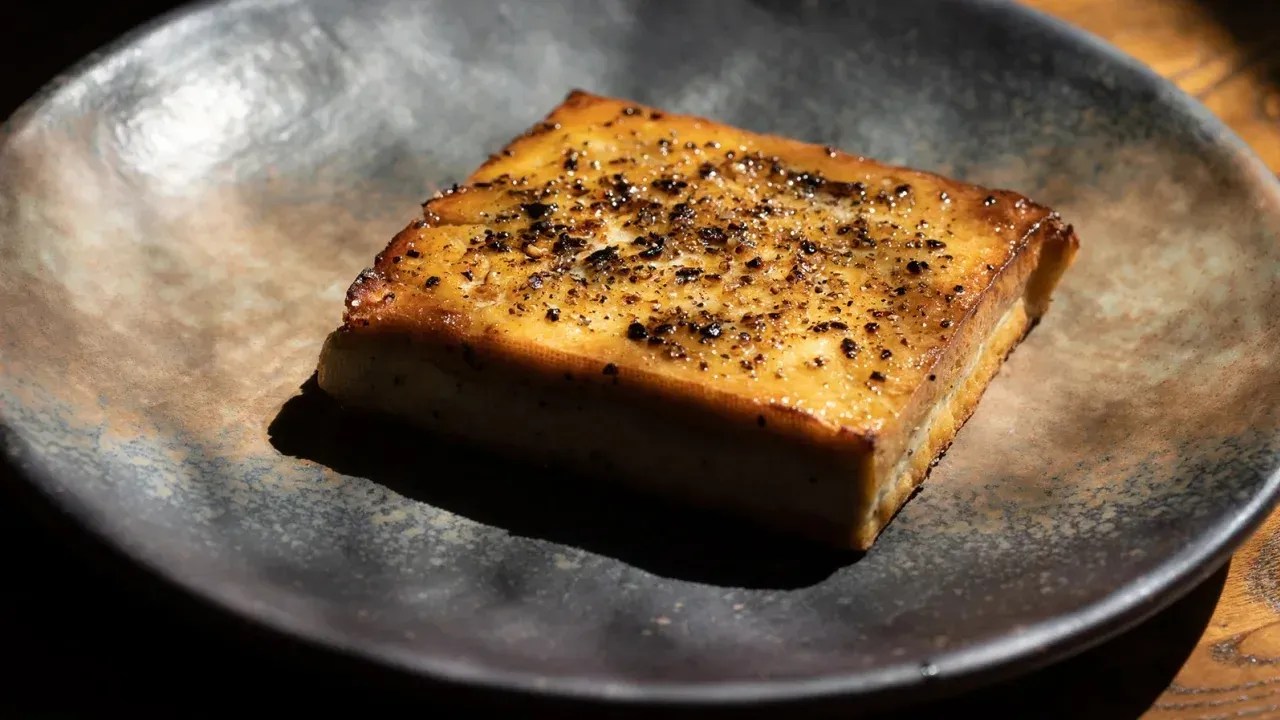 O tofu grelhado pelo chef da Filadélfia, Rich Landrau, é feito para "ter gosto de bife" / David McLain