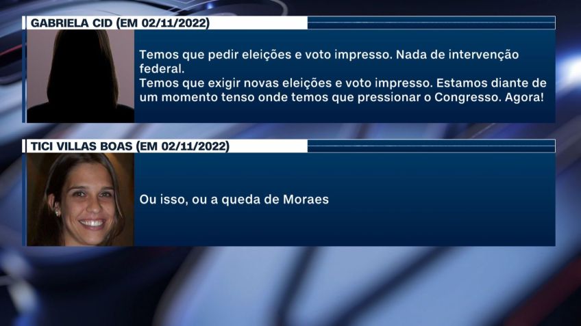 Polícia Federal encontrou diálogo golpista mantido pela esposa de Cid, Gabriela Cid / CNN