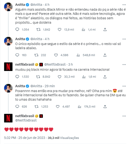 Anitta responde a Netflix / Reprodução/Twitter/@anitta