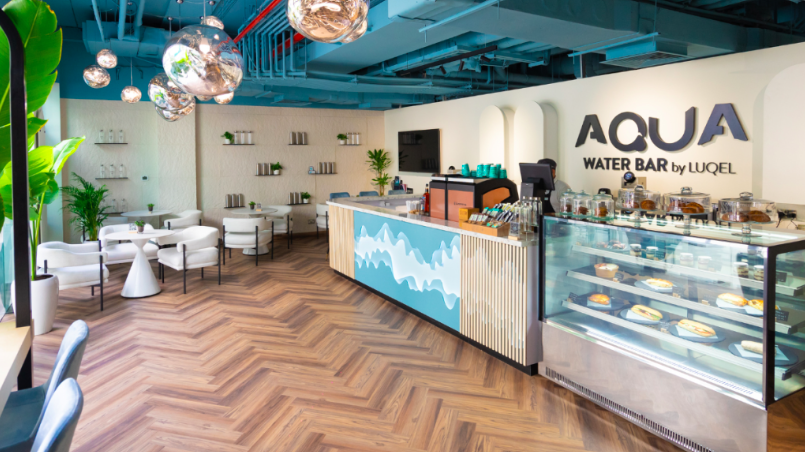 Espaço do AQUA Water Bar em Dubai / Divulgação / AQUA Water Bar