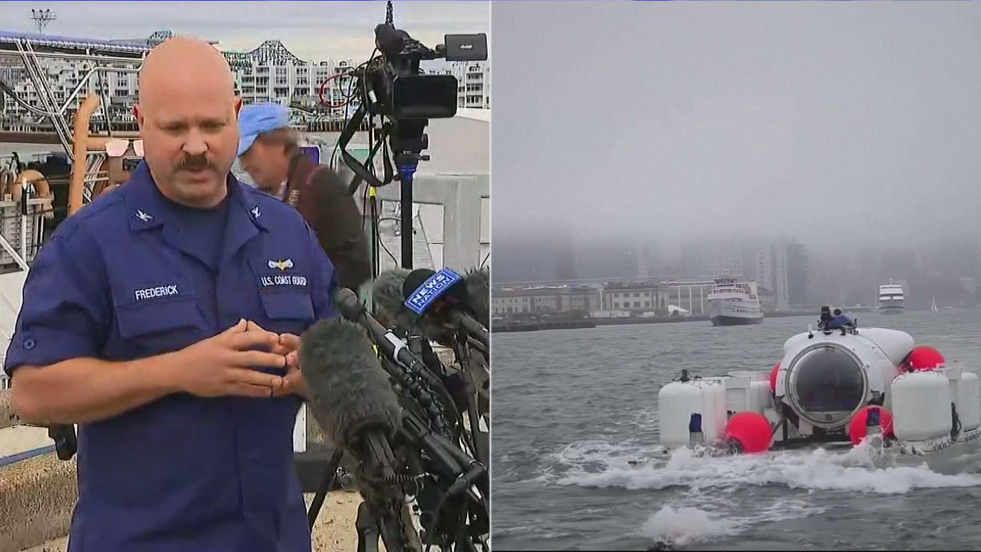 Jason Frederick, capitão da Guarda Costeira dos Estados Unidos, em entrevista coletiva sobre o desaparecido de um submarino que estava em expedição rumo aos destroços do Titanic
