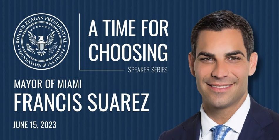 Francis Suarez é prefeito de Miami há dois mandatos e também entra na corrida presidencial / Reprodução