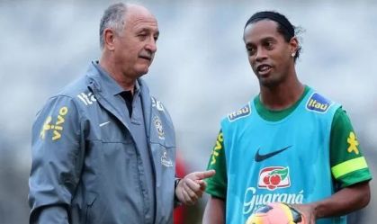 Felipão e Ronaldinho na Seleção Brasileira