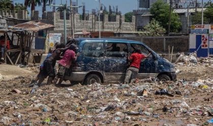 Aftermath of flood in Haiti