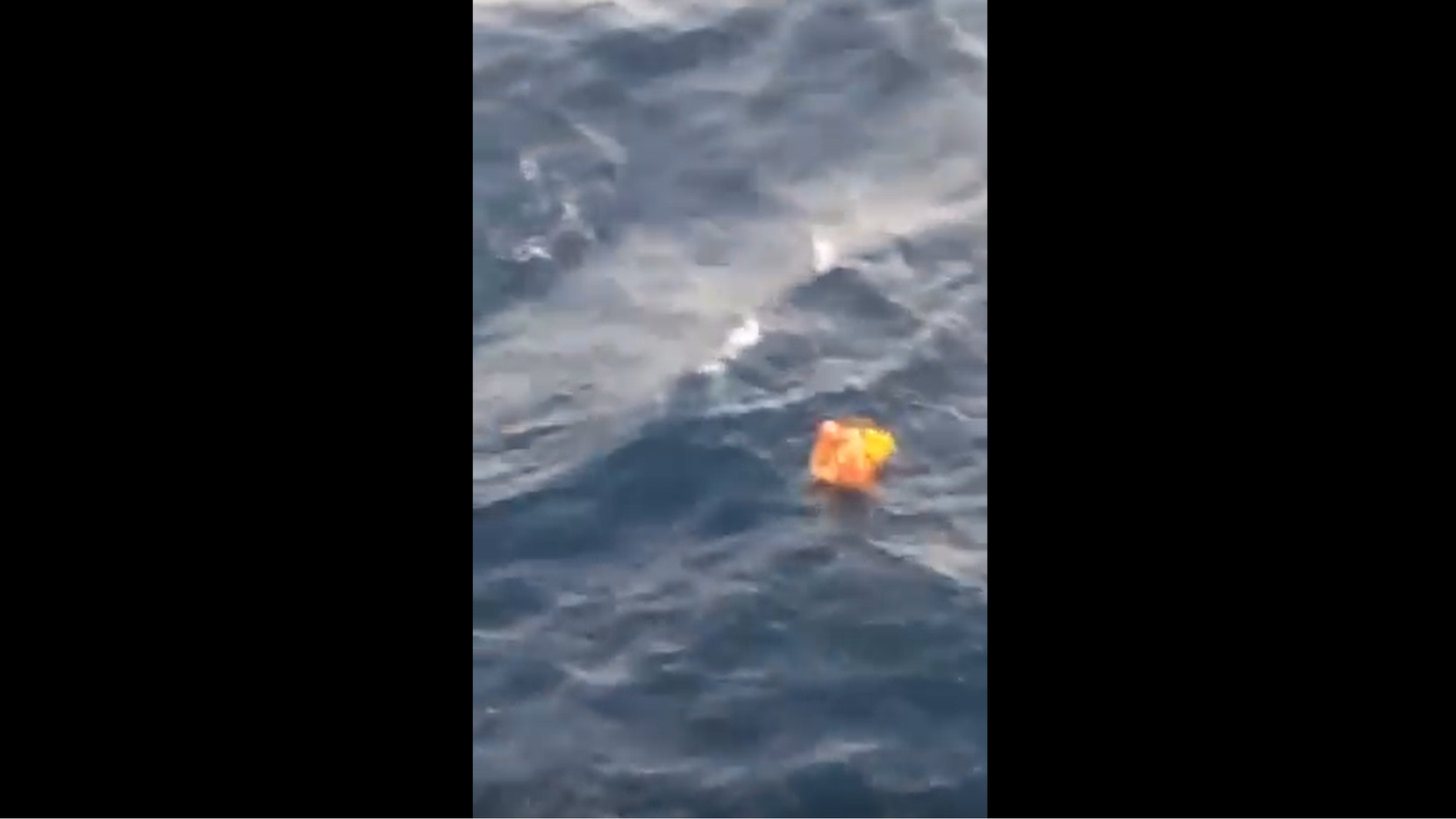 Náufrago visto da aeronave da Marinha