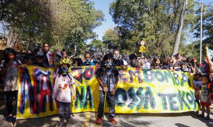 ATO MANIFESTO DOS INDÍGENAS GUARANI EM SÃO PAULO