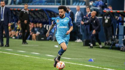 Claudinho em ação pelo Zenit no Campeonato Russo
