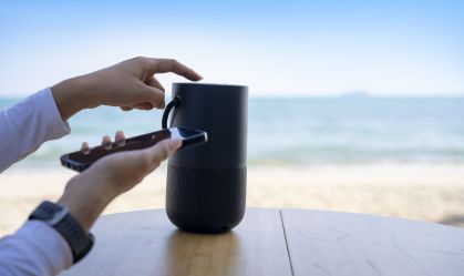 Caixa de Som na Praia