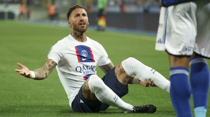 Sergio Ramos em partida pelo PSG nesta temporada