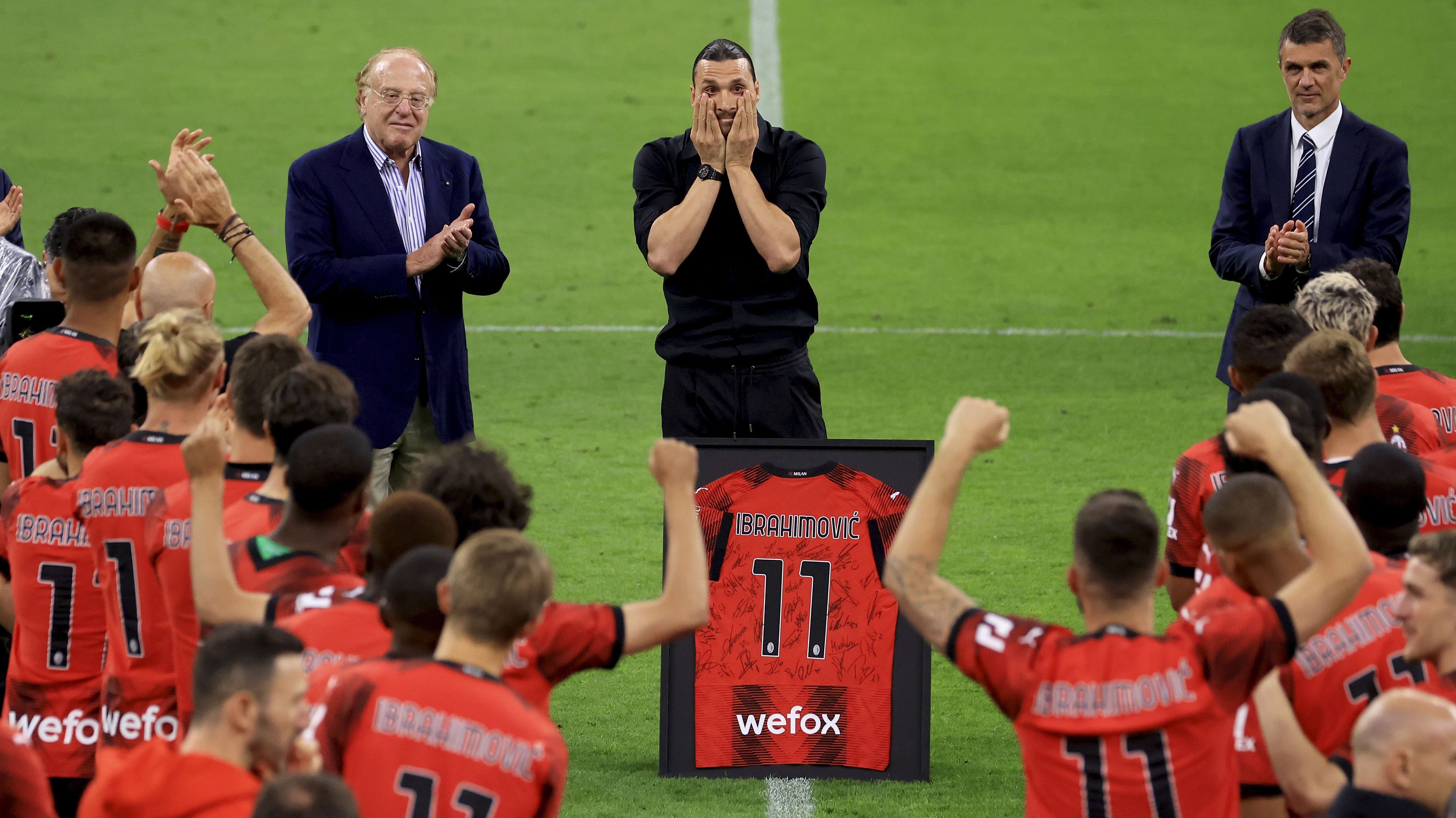 Ibrahimovic é homenageado pelo Milan em seu adeus