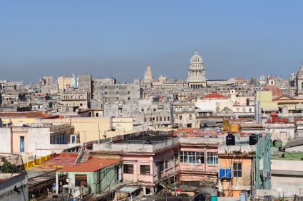 Vista aérea da cidade de Havana em 2 de agosto de 2017