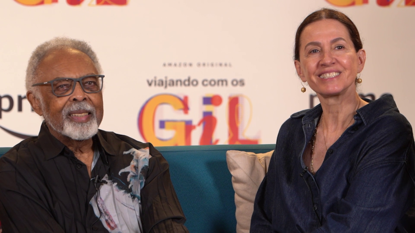 Gilberto Gil e Flora Gil durante entrevista exclusiva à CNN Brasil / Reprodução/CNN Brasil