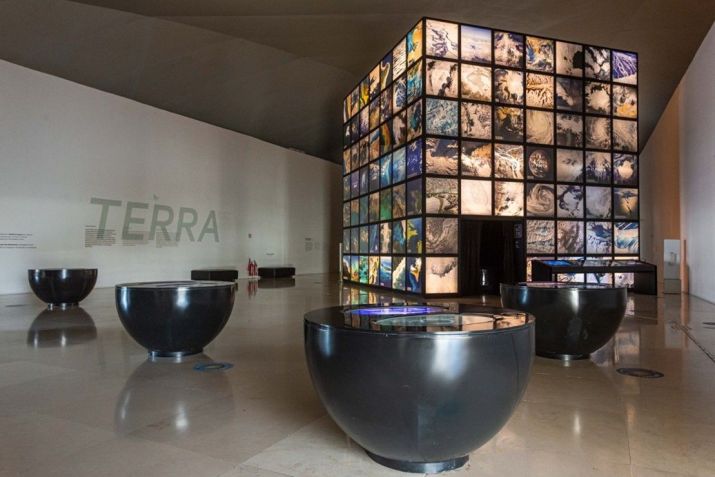 / Cubo da exposição principal: Terra. Divulgação: Museu do Amanhã.