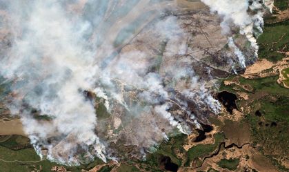 Satellite Imagery Of Fox Lake Wildfires