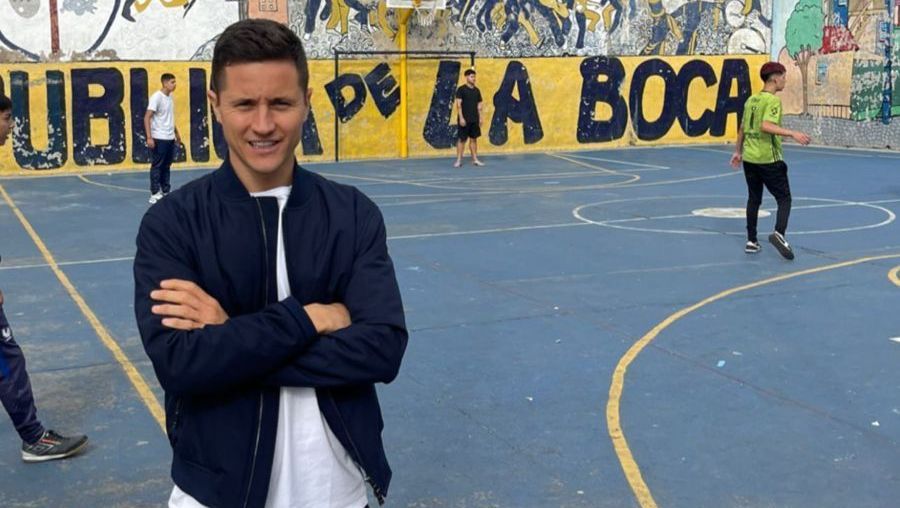 Ander Herrera em La Boca, antes de ir em La Bombonera