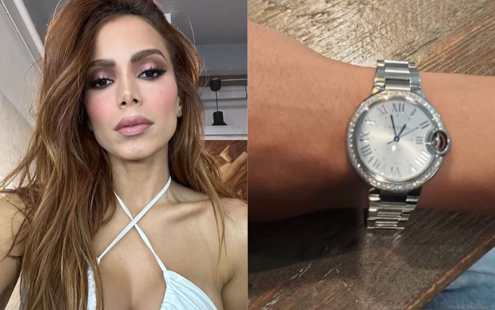 Imagem de destaque do post: Anitta tem casa invadida na Croácia e bandidos levam relógio de R$ 68 mil com 42 diamantes