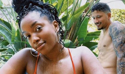 IZA e o namorado, o jogador Yuri Lima