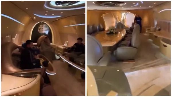 Imagens do interior do avião do Al-Hilal
