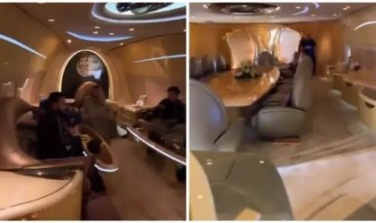 Imagens do interior do avião do Al-Hilal